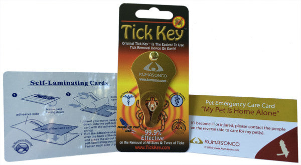 Pet Emergency Card with Laminating Pouch and Tick Remover - Bird